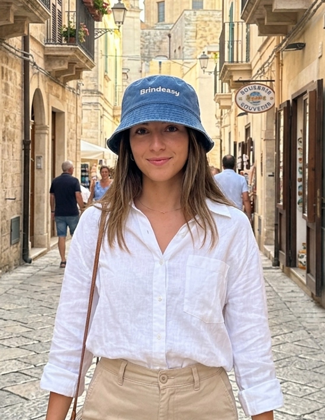 ragazza cappello da pescatore brindeasy Cappello da Pescatore Brindeasy Denim